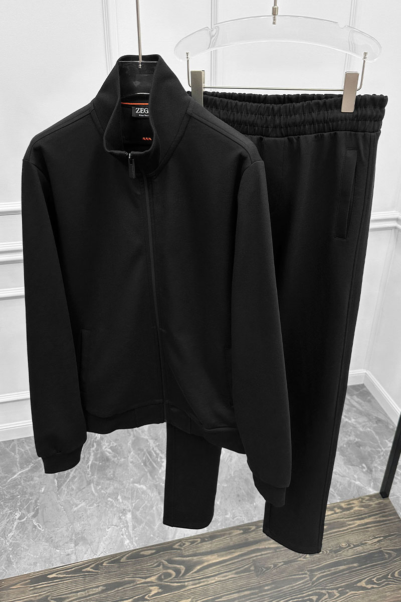 Zegna Мужской спортивный костюм чёрного цвета