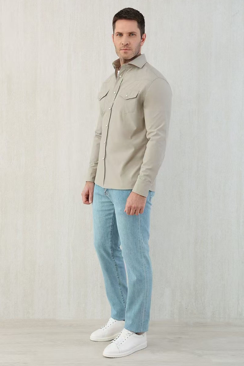 Designer Мужская серая рубашка Premium