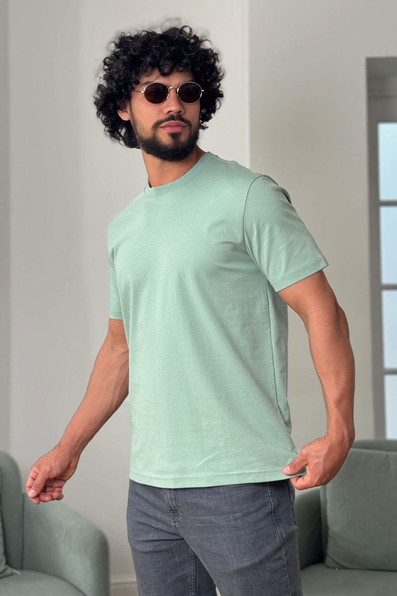 Loro Piana Мужская зелёная футболка