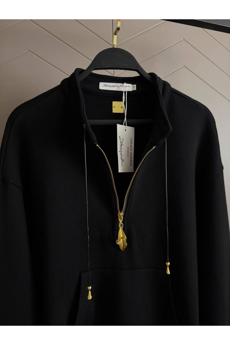 Schiaparelli Женский свитшот Premium zip neck - Black