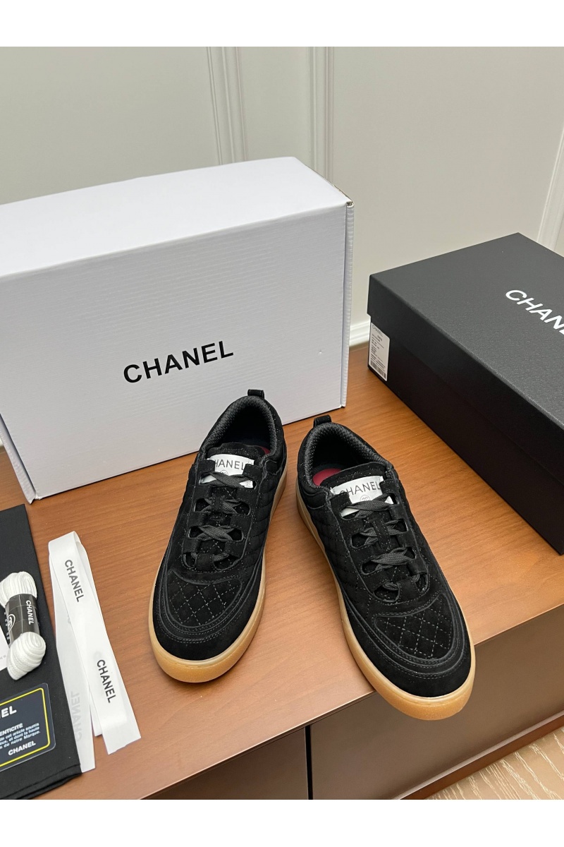 Chаnеl Женские замшевые кроссовки premium
