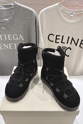 Женские ботинки с мехом premium - Black