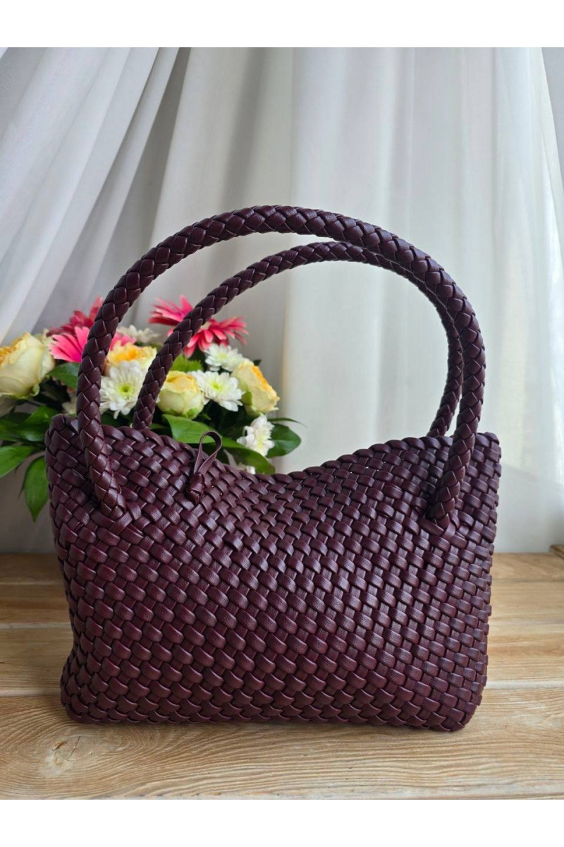 Bottega Veneta Кожаная сумка intrecciato 30x14 см