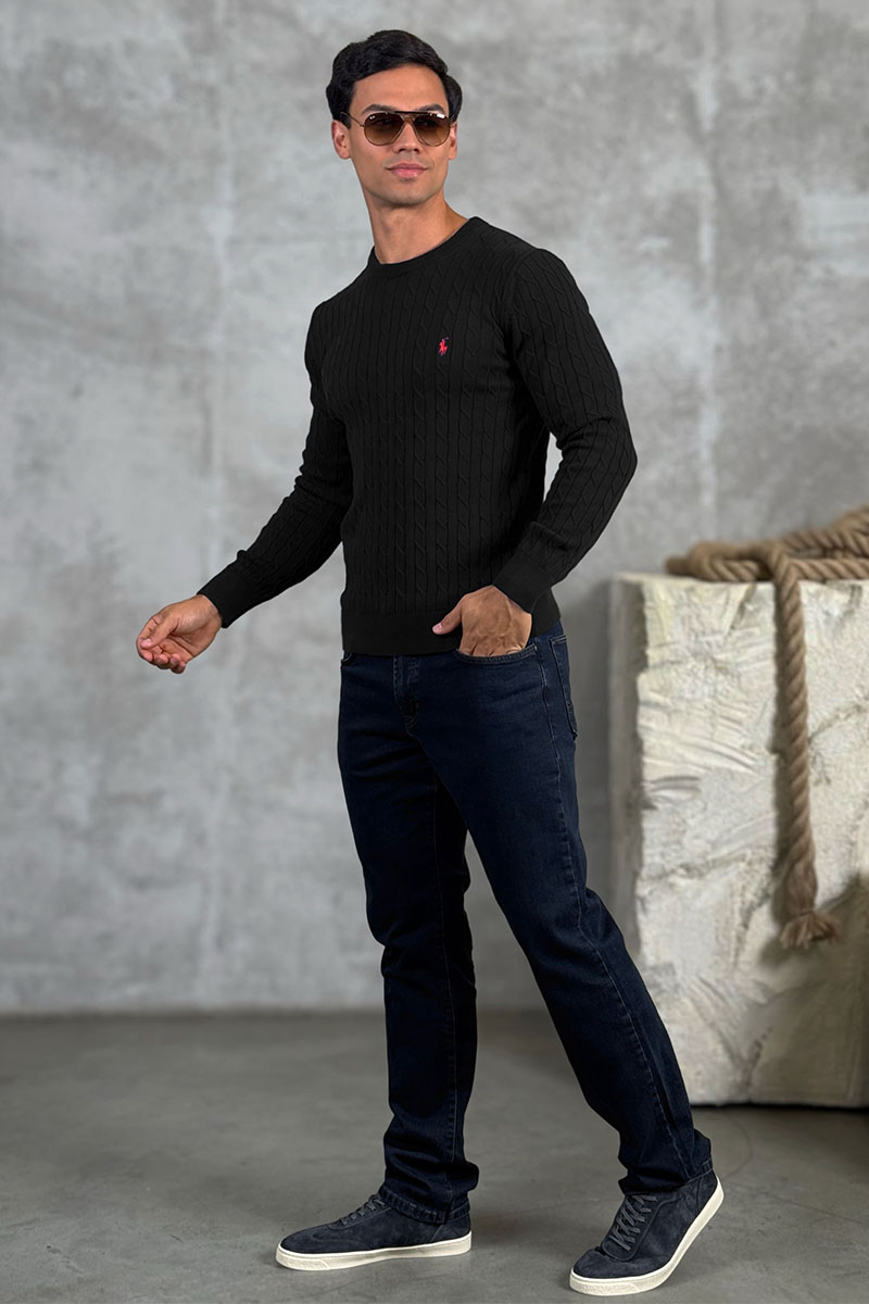 Polo Ralph Lauren Мужской джемпер cable-knit - Black