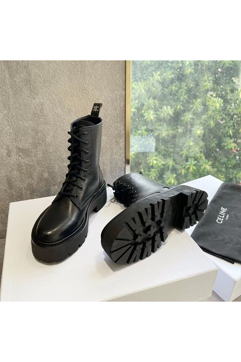Celine Женские кожаные ботинки Premium