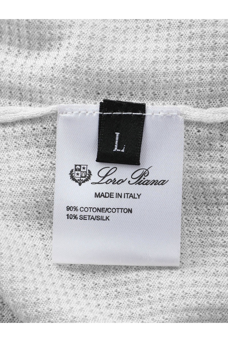 Loro Piana Мужское поло белого цвета premium