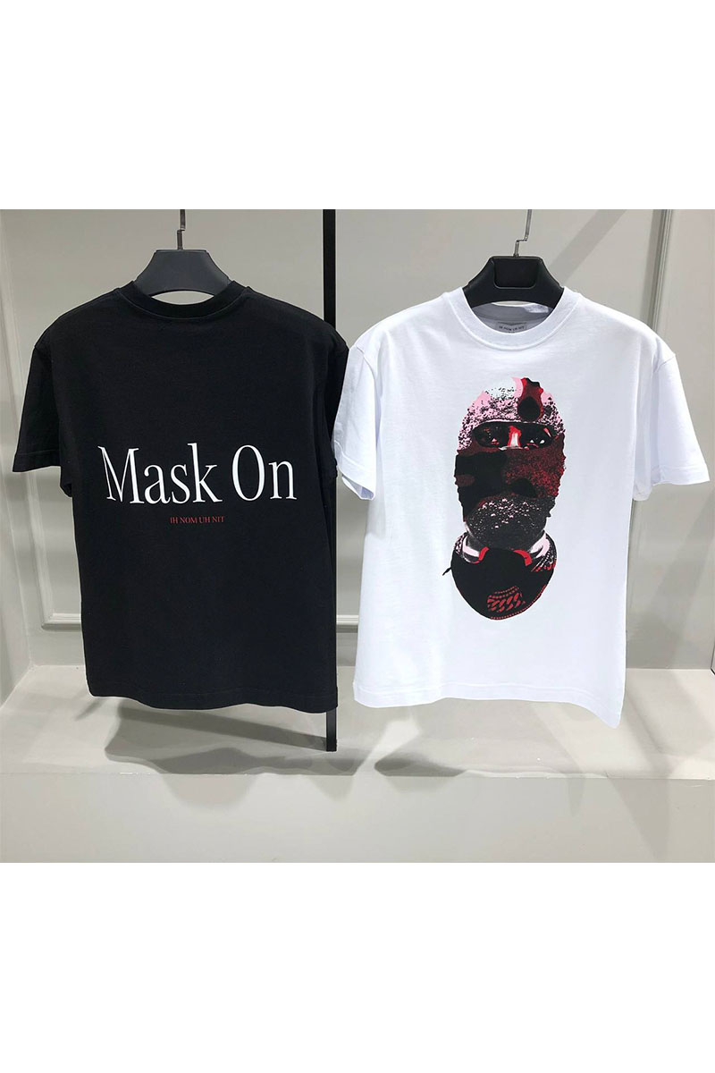 Designer Clothing Мужская чёрная футболка Ih Nom Uh Nit "Mask On"