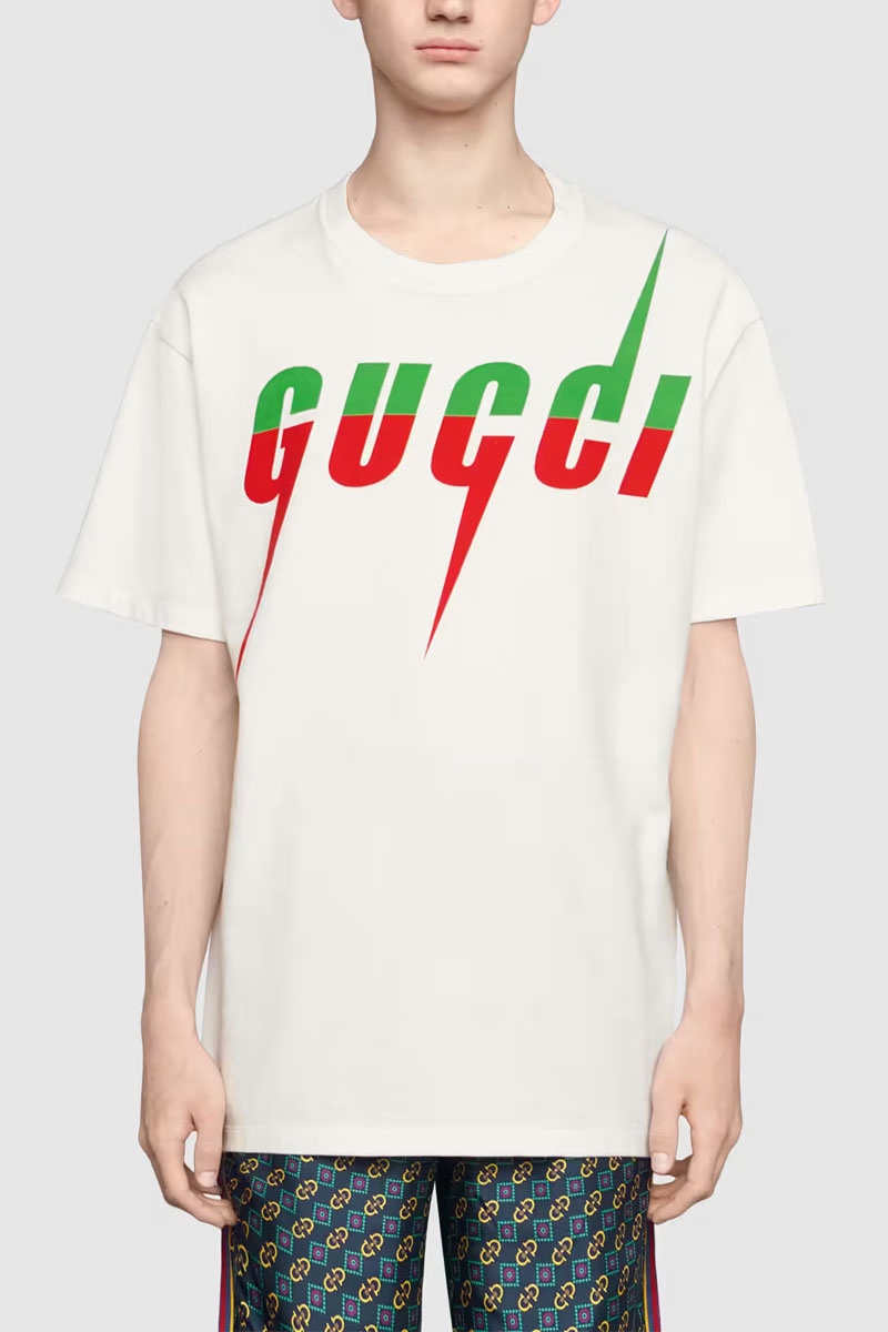 Gucci Белая оверсайз футболка Blade print