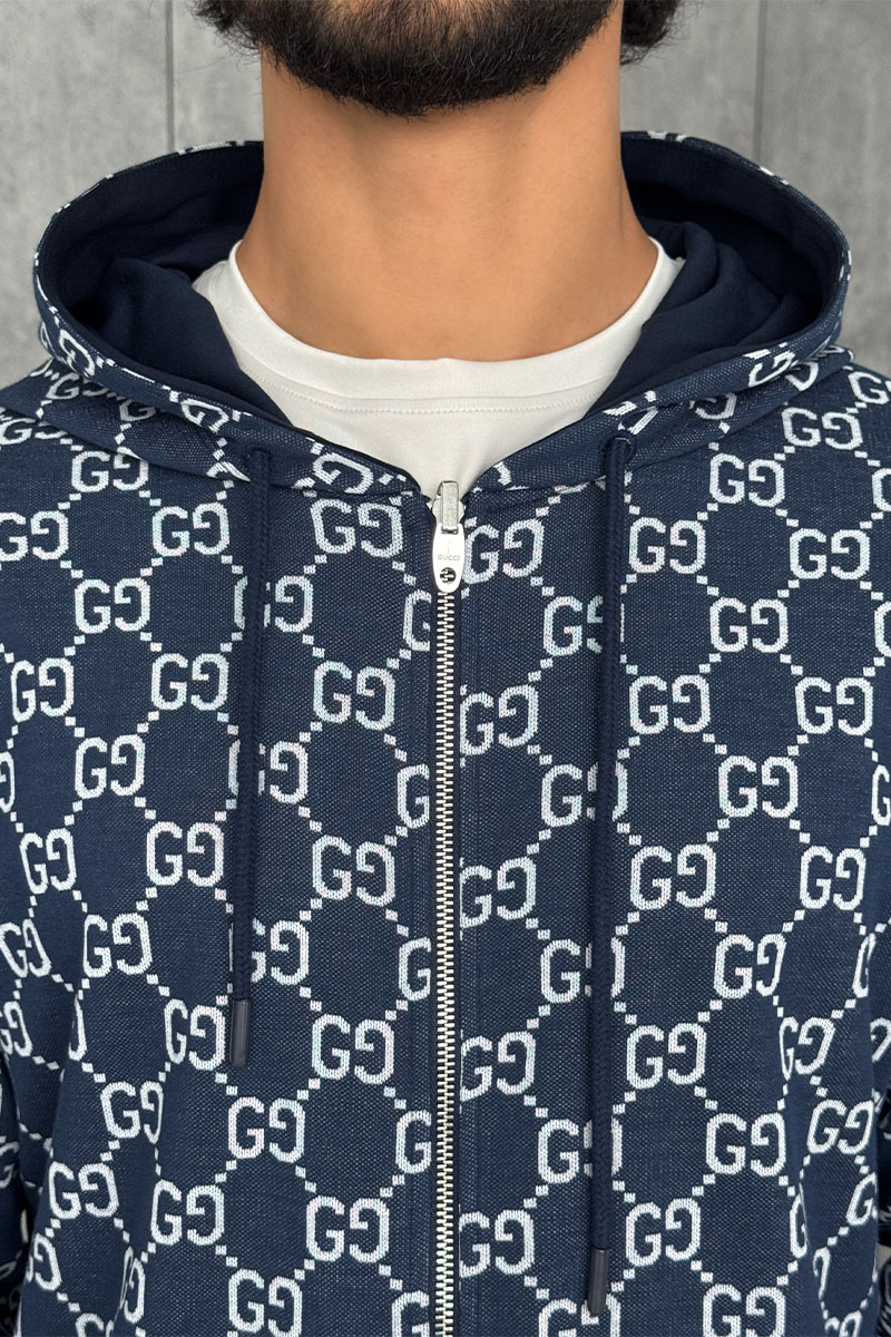 Gucci Двусторонняя кофта GG monogram - Navy 