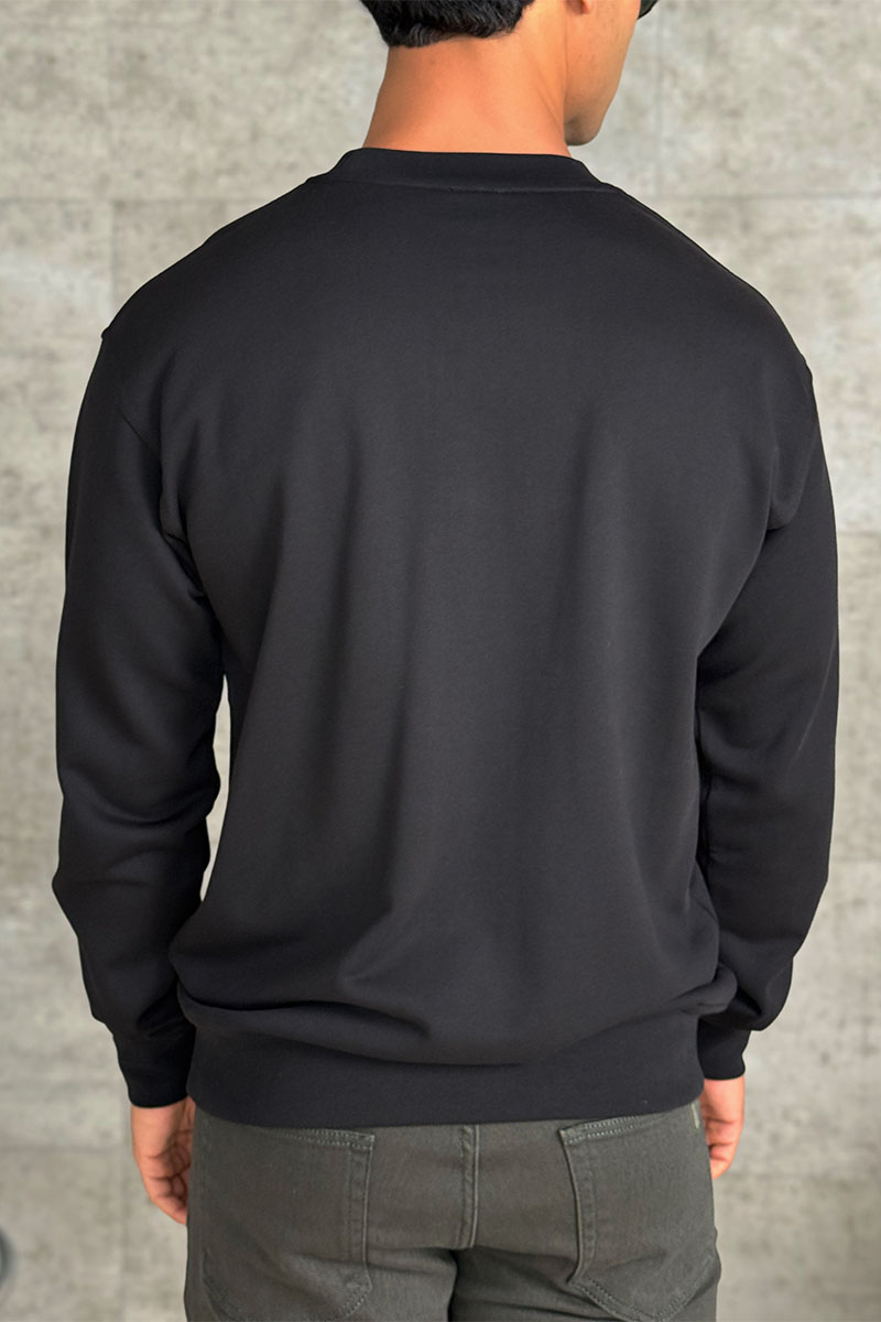 Burberry Мужской чёрный свитшот logo-embroidered