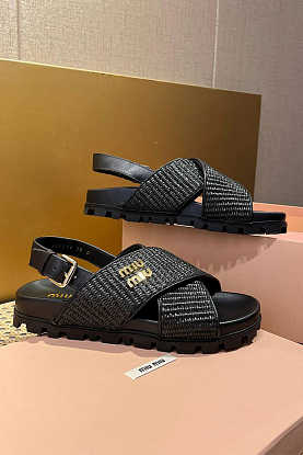 Женские кожаные сандалии Premium - Black