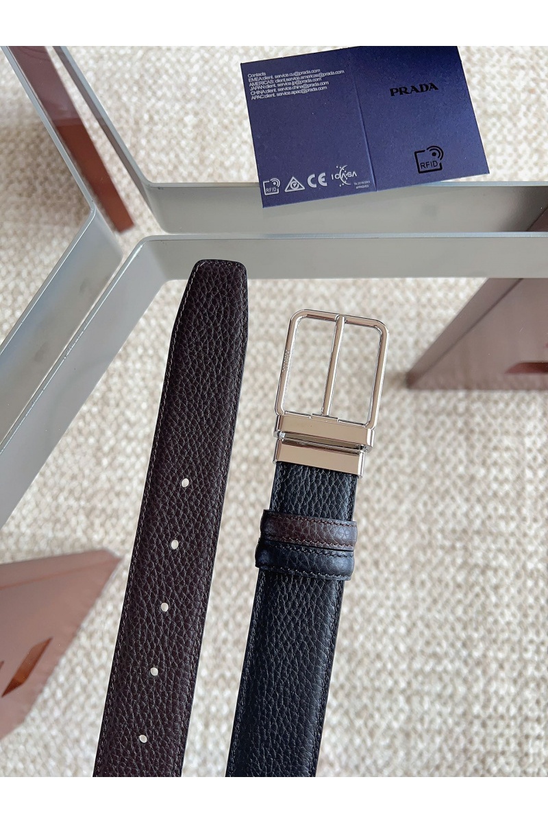 Prada Двусторонний кожаный ремень premium