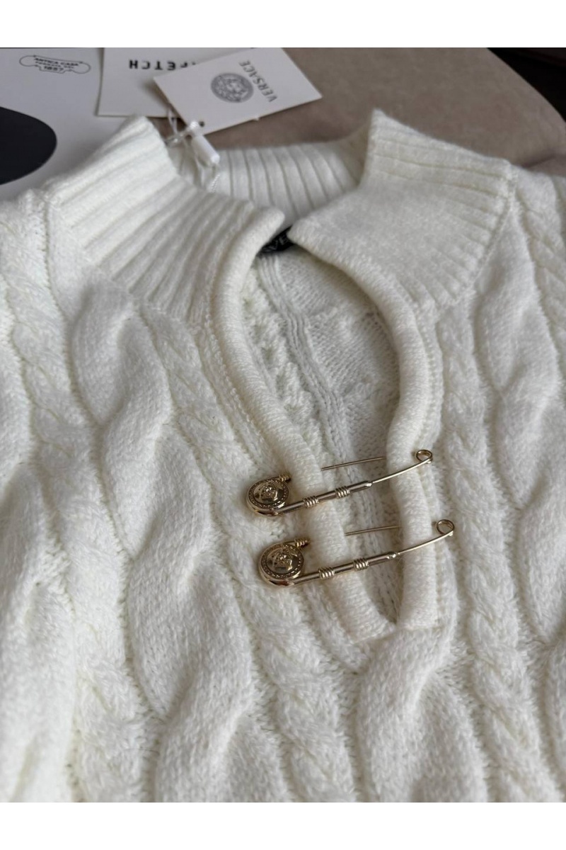 Versace Женский шерстяной свитер premium - White