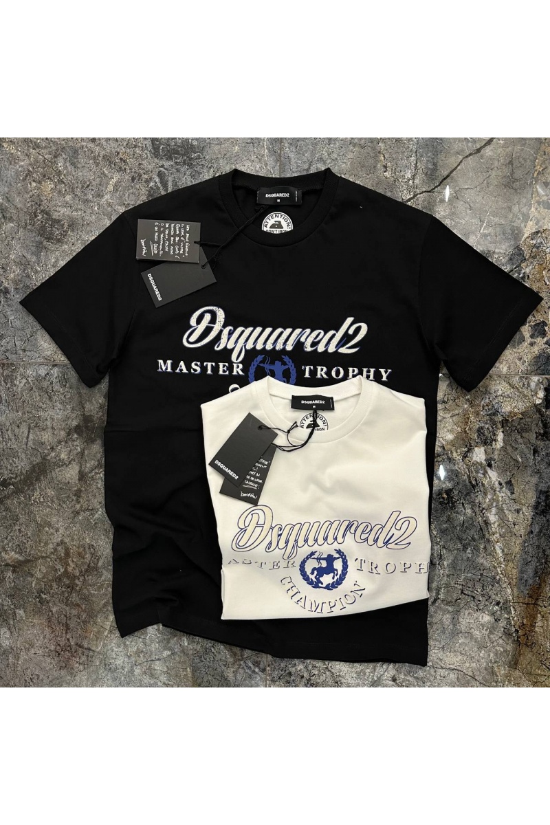 Dsquared2 Мужская белая футболка Master Trophy logo-print
