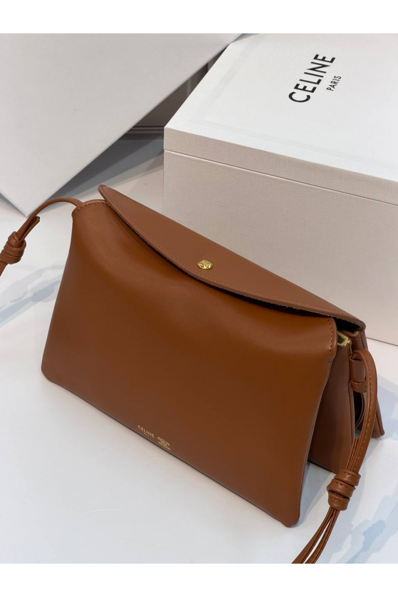 Celine Кожаная сумка Trio Flap premium 22.5x13x3.5 см
