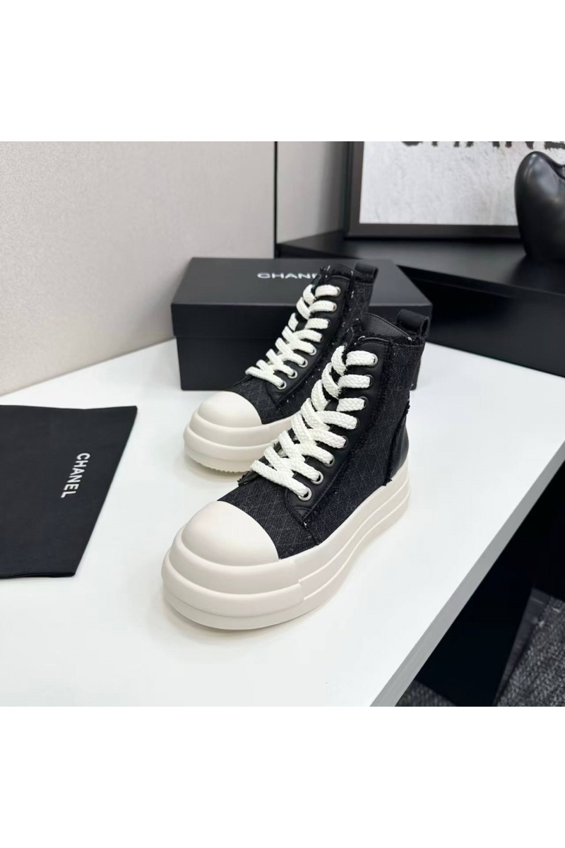 Chаnеl Женские кеды premium - Black