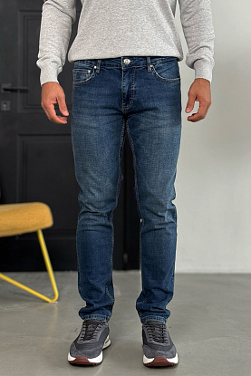 Мужские синие джинсы 