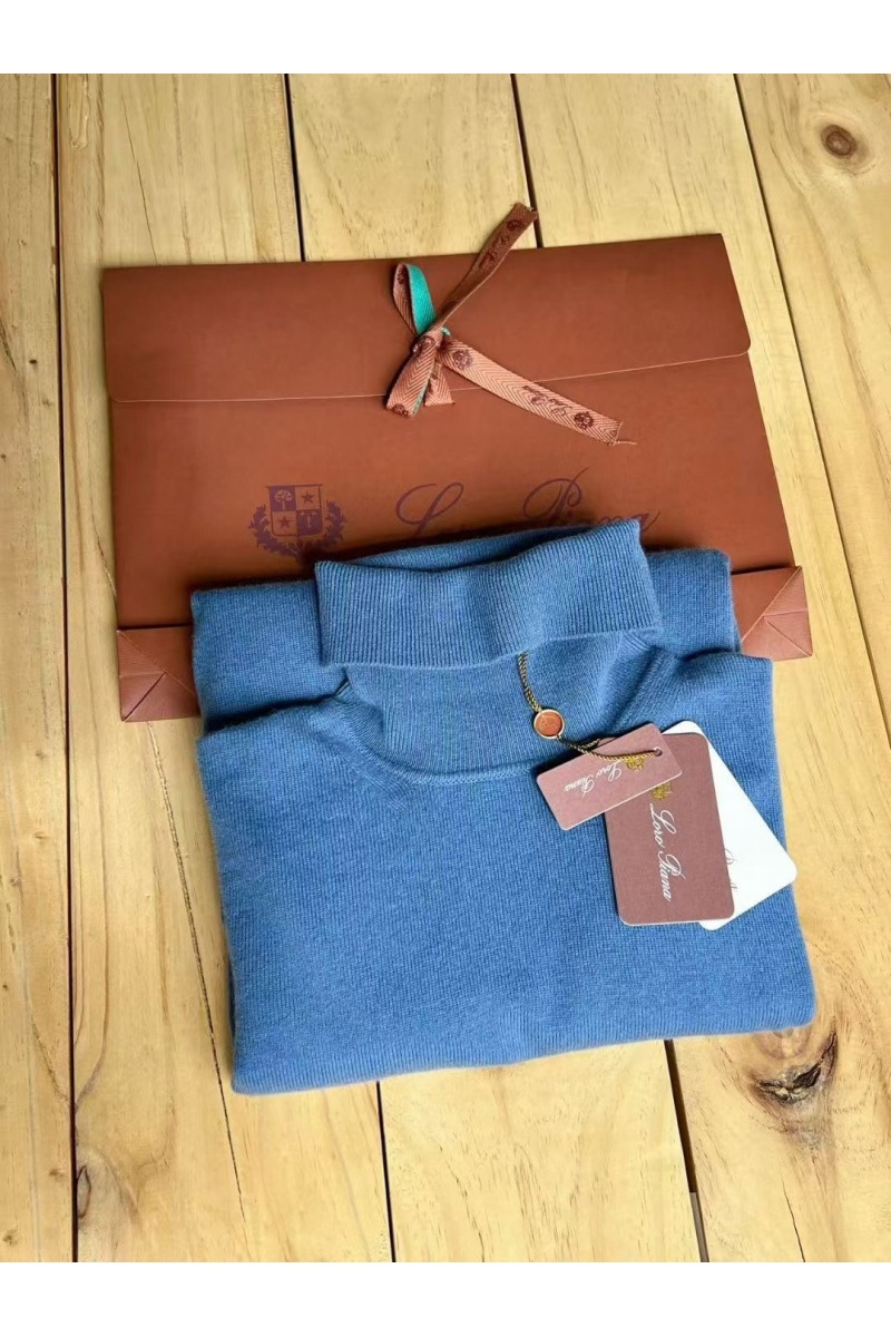 Loro Piana Мужская водолазка Premium - Lake Blue
