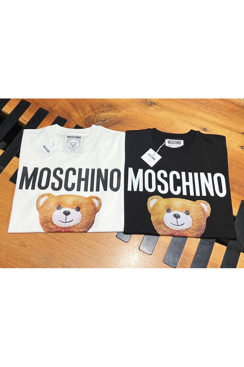 Moschino Мужская чёрная футболка Bear Toy 
