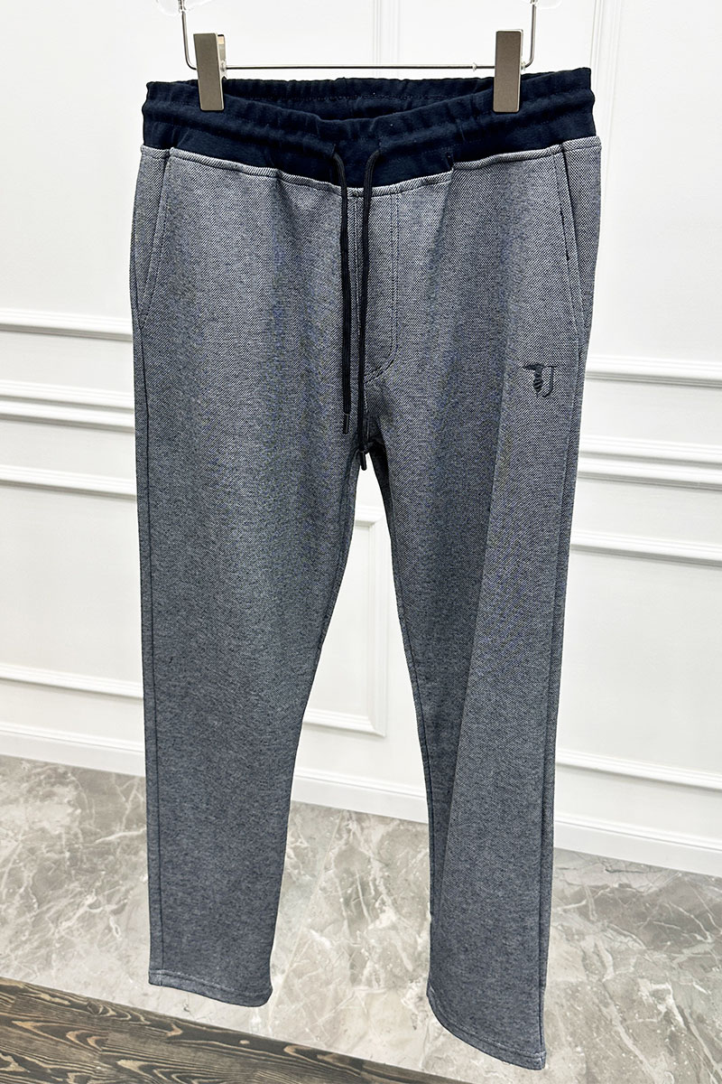 Trussardi Мужские штаны embroidered logo - Grey
