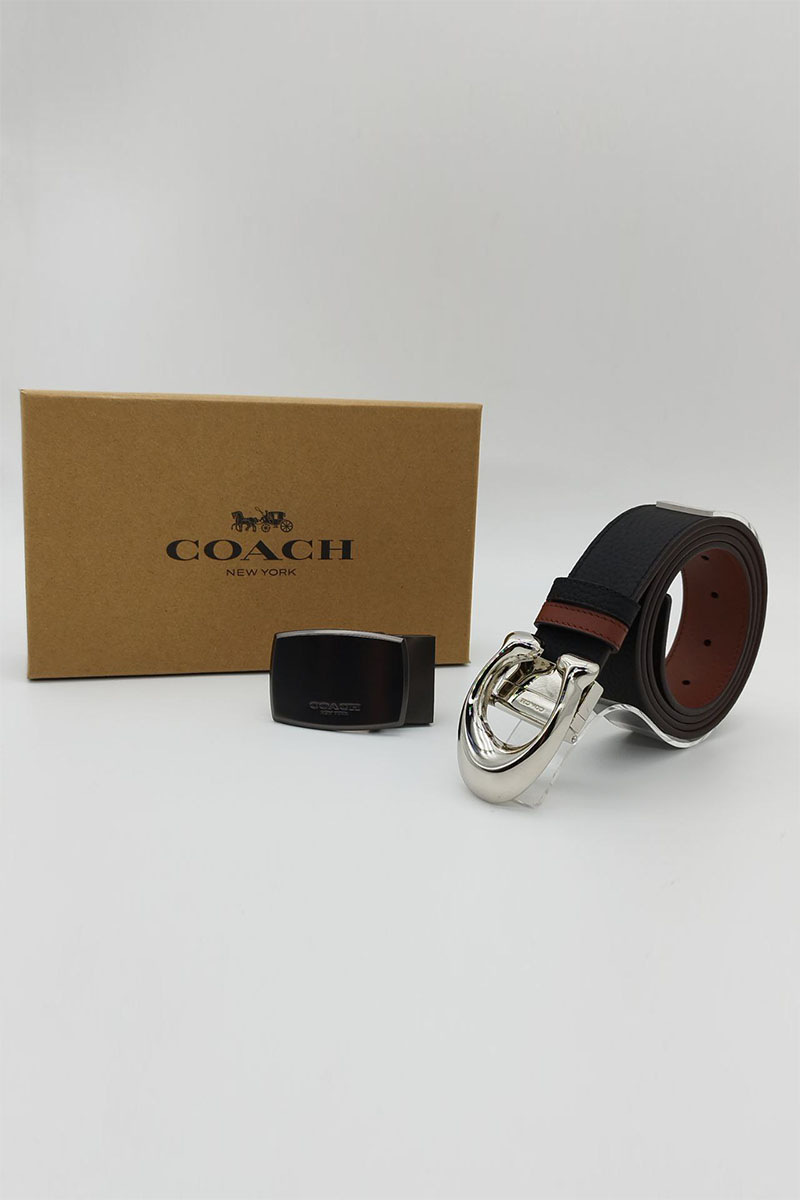 Coach Двусторонний кожаный ремень Coach (ширина 3.8 см, длина 110 см)