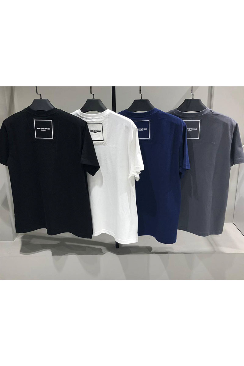 Designer Clothing Чёрная оверсайз футболка Wooyoungmi Basic Back Logo