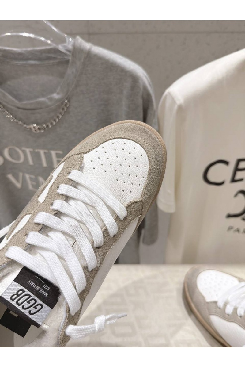 Designer Clothing Женские комбинированные кроссовки с мехом Golden Goose Ball Star premium