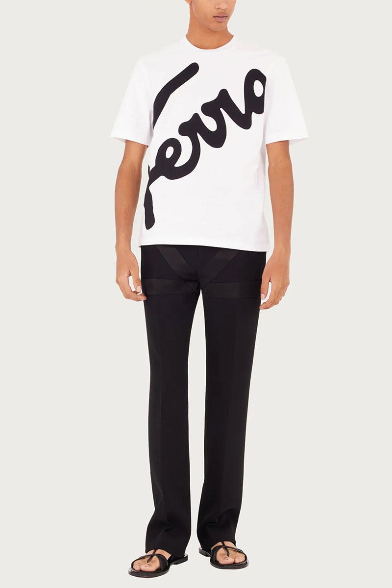 Salvatore Ferragamo Мужская футболка белого цвета