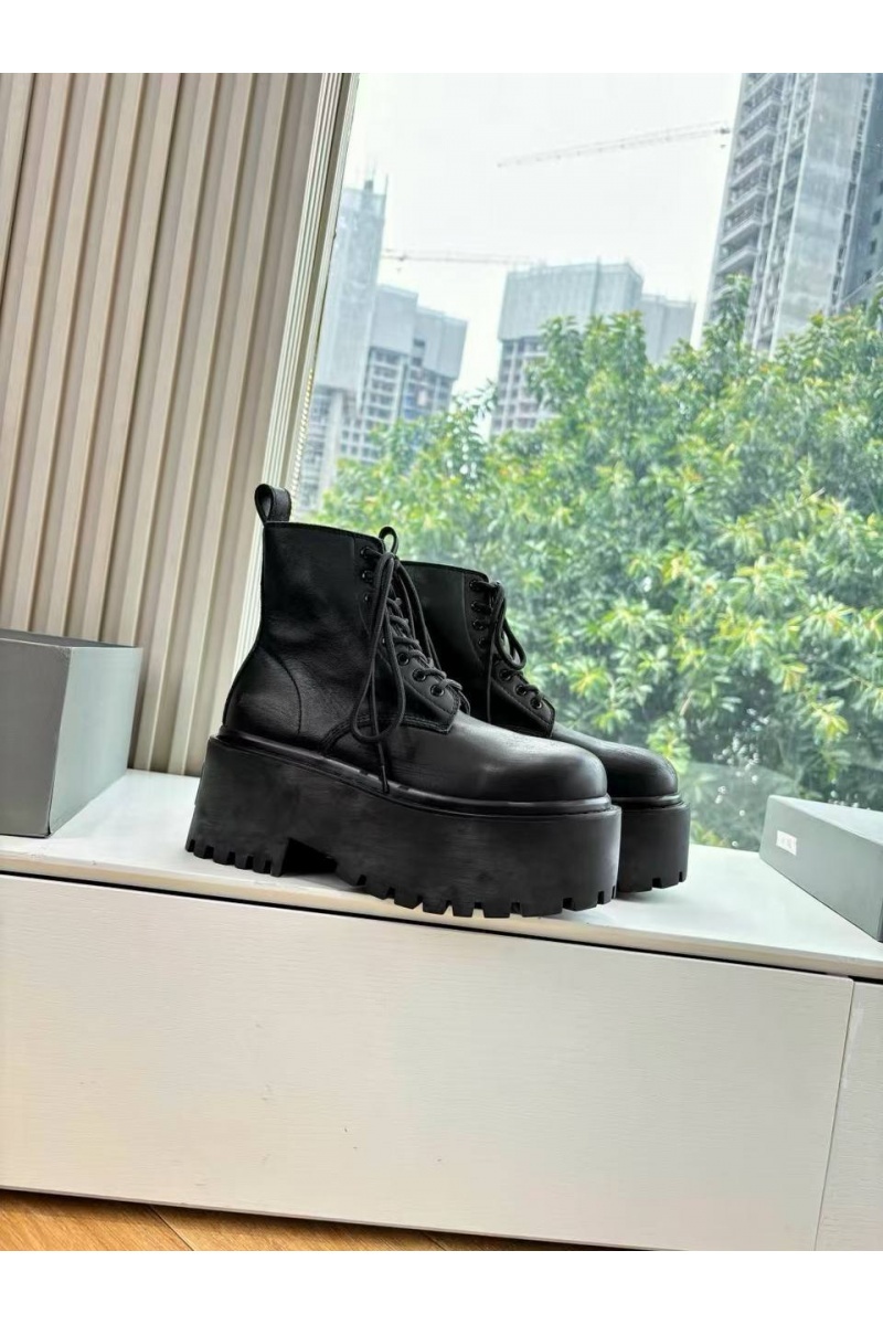 Balenciaga Женские кожаные ботинки Strike Platform premium