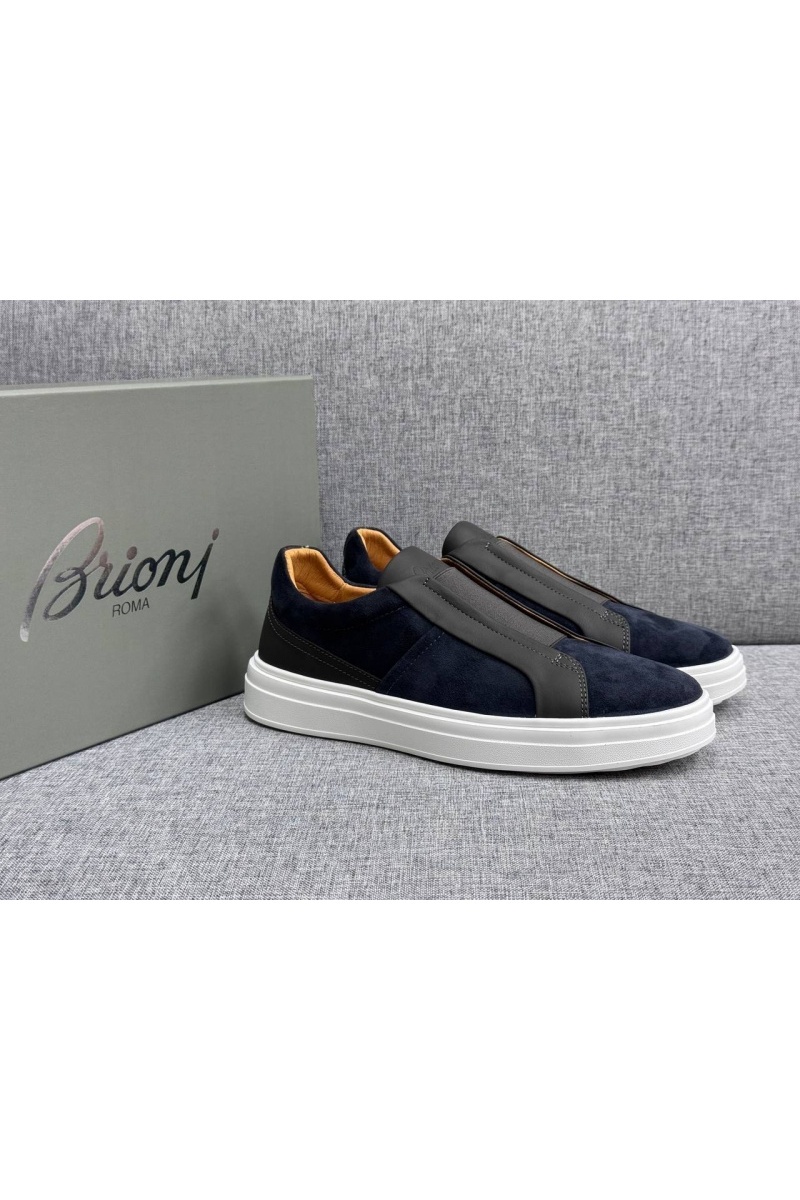 Brioni Мужские комбинированные слипоны 
