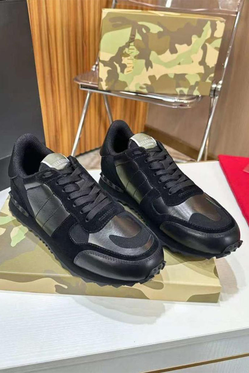 Valentino Комбинированные кроссовки Rockrunner - Black