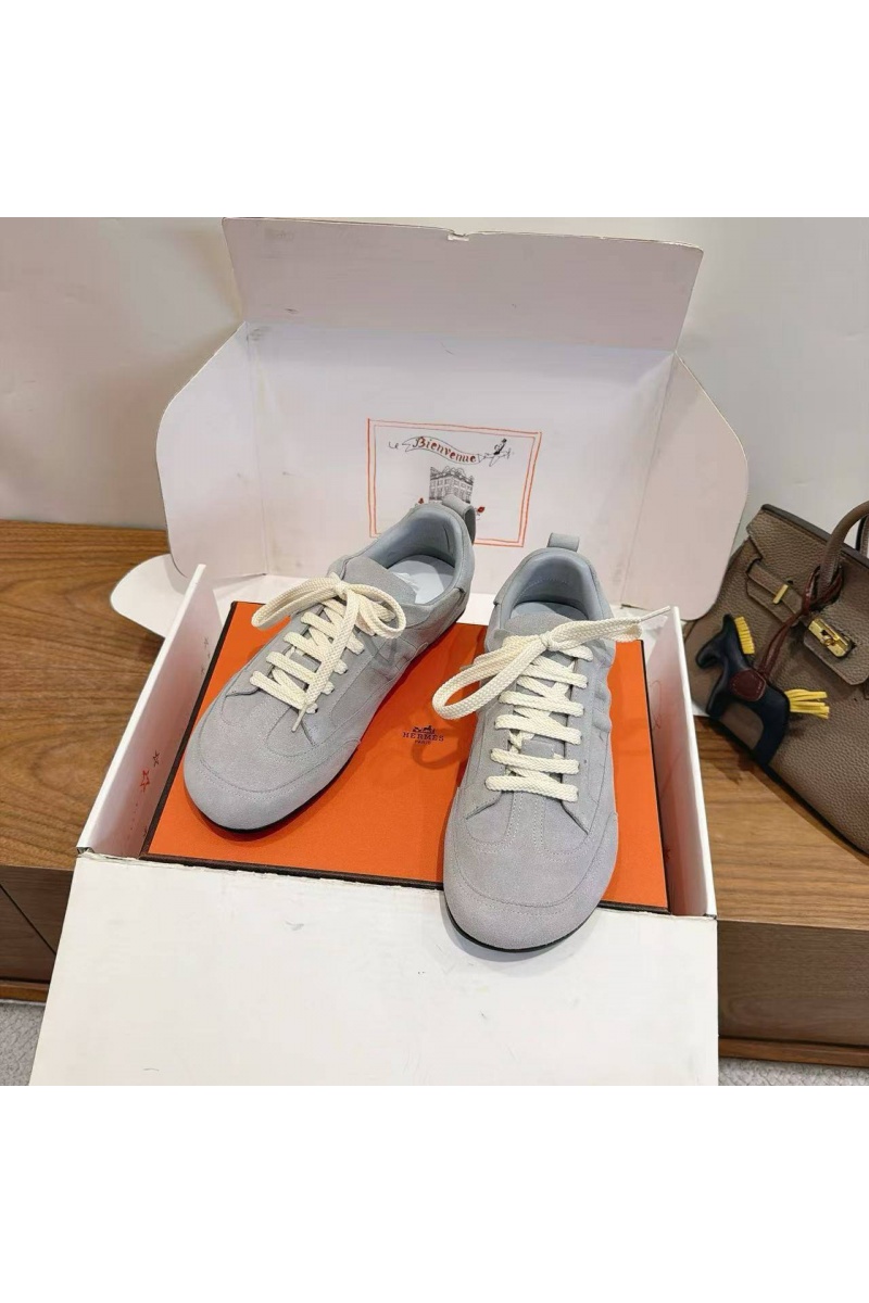 Hermes Женские замшевые кроссовки Master Tenis Master premium