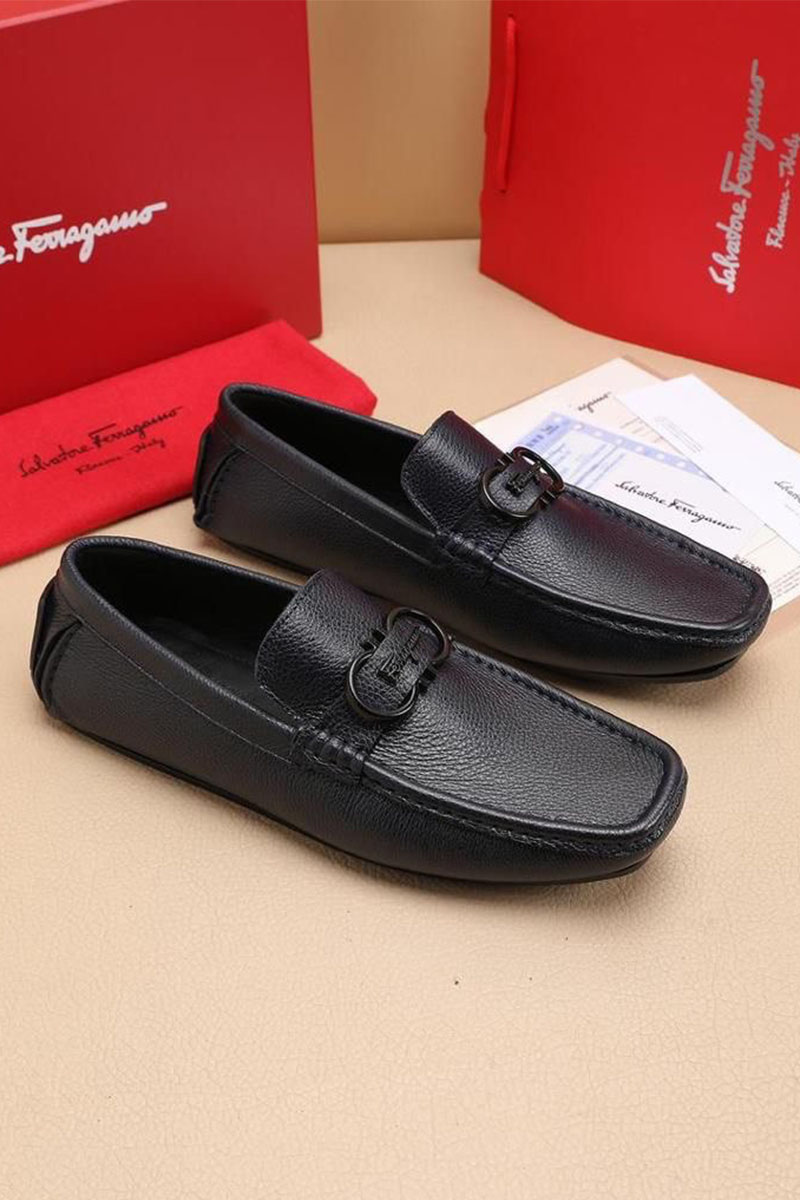 Salvatore Ferragamo Мужские кожаные мокасины 