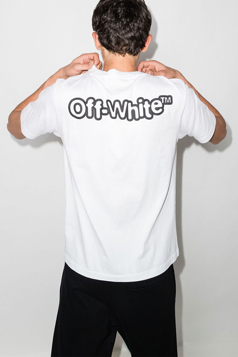 Off-White Белая оверсайз футболка 