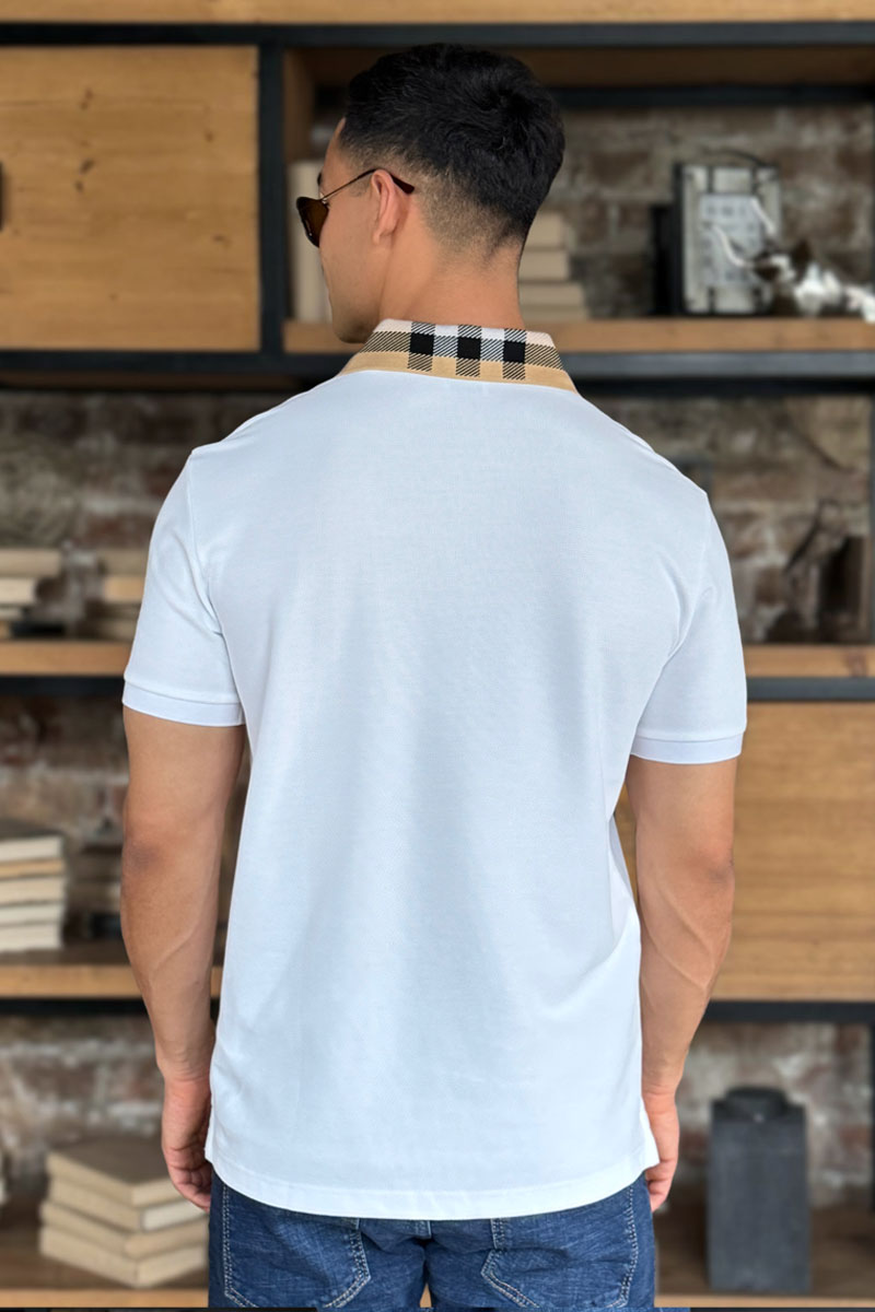Burberry Мужское поло Premium - White