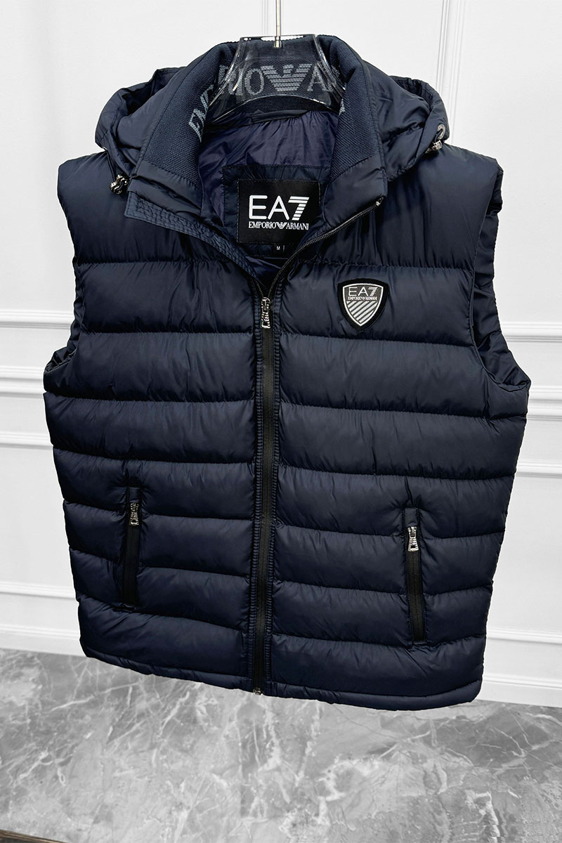 Emporio Armani EA7 Мужской тёмно-синий жилет