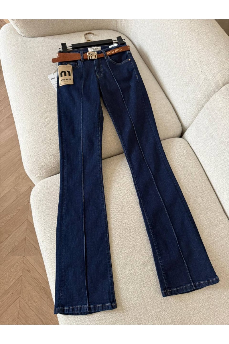 MIU MIU Женские джинсы клёш Premium - Navy