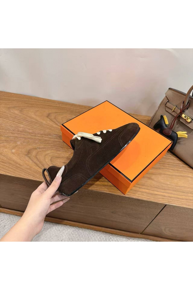 Hermes Женские замшевые кроссовки Master Tenis Master premium