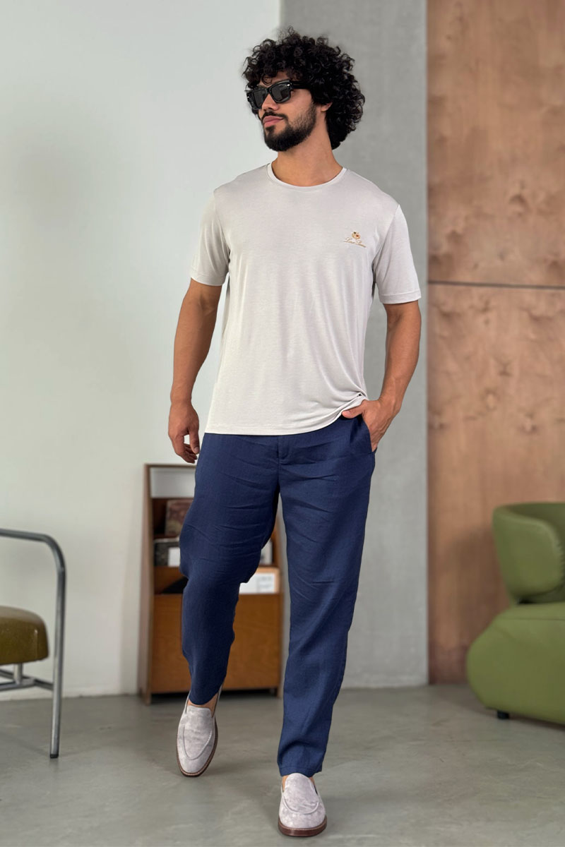 Loro Piana Мужские синие брюки