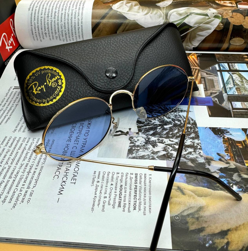 Ray Ban Солнцезащитные очки Oval Metal - Blue