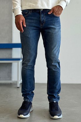 Мужские синие джинсы