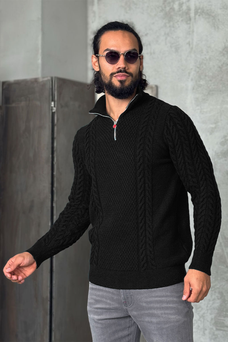 Kiton Мужской свитер чёрного цвета 