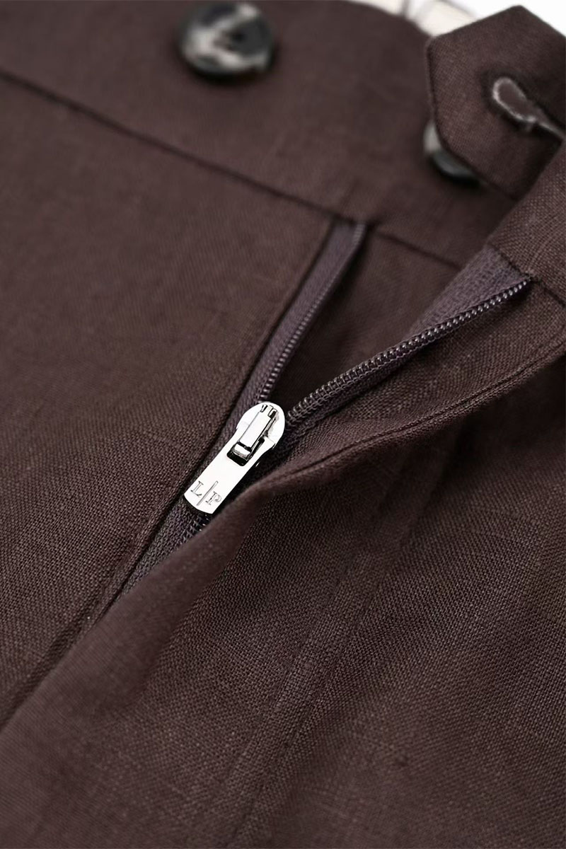 Loro Piana Мужские тёмно-коричневые брюки premium