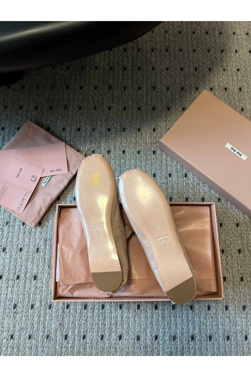 MIU MIU Женские замшевые балетки premium