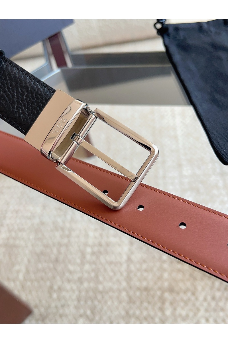 Zegna Двусторонний кожаный ремень premium