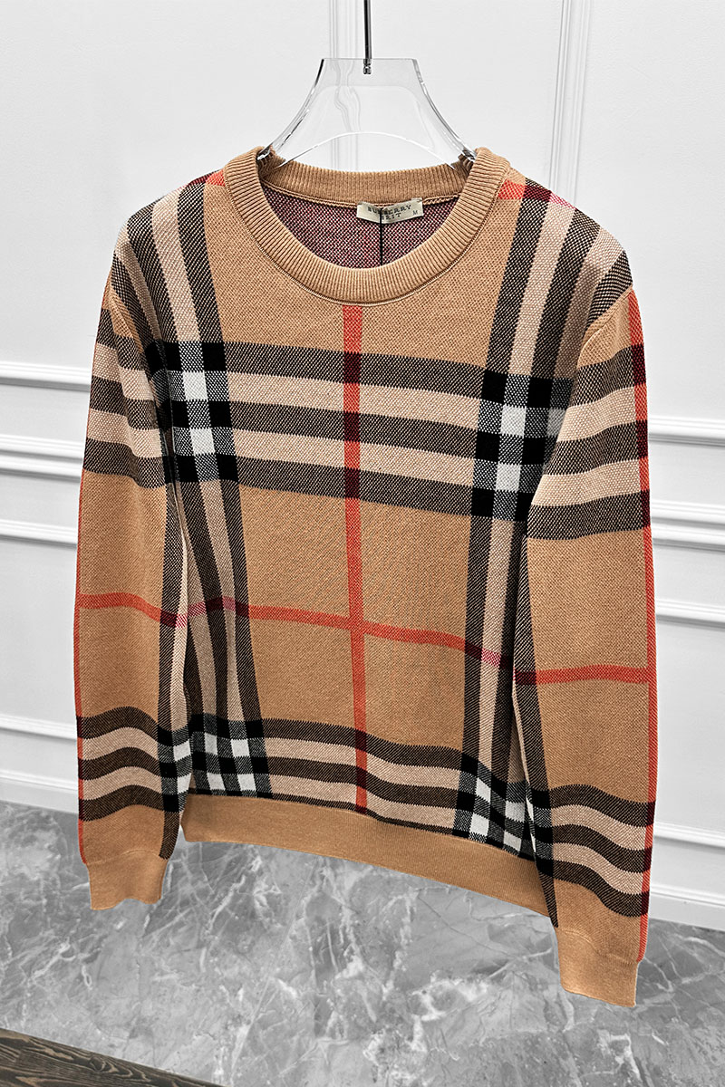 Burberry Мужская бежевая кофта check pattern