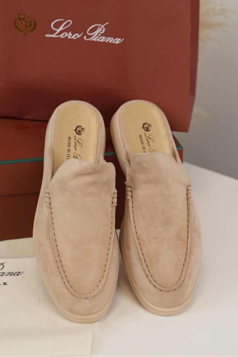 Loro Piana Мужские замшевые лоферы-сабо