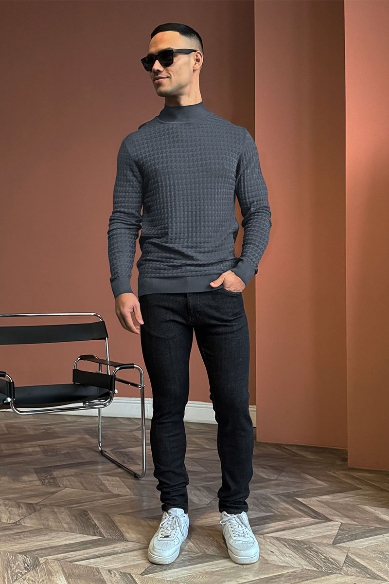 Brioni Мужская водолазка цвета антрацит