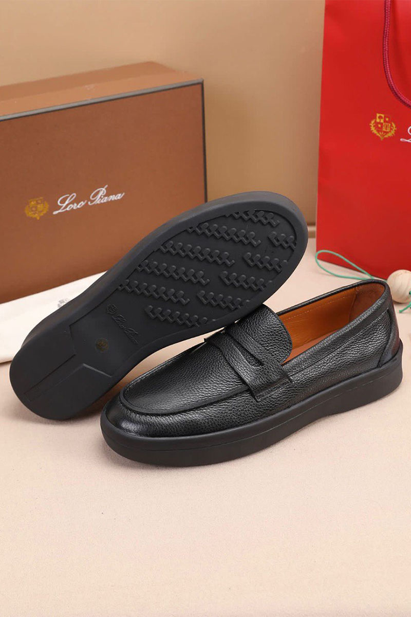 Loro Piana Кожаные лоферы Summer Walk - Black