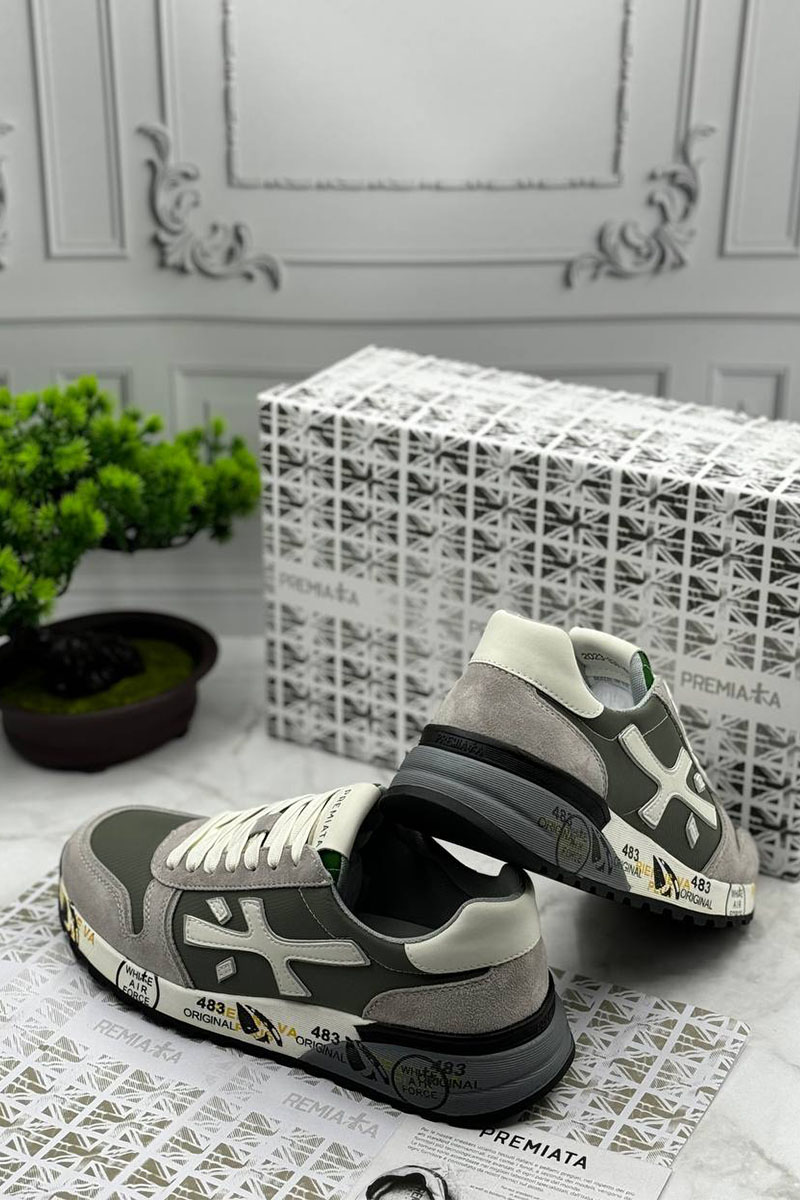 Premiata Мужские кроссовки Mick - Grey / Green